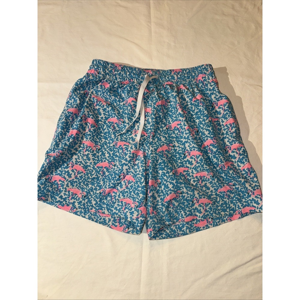 Chubbies The Glades 5.5" Lined Classic Swim Trunk Flamingo Print Men's Small